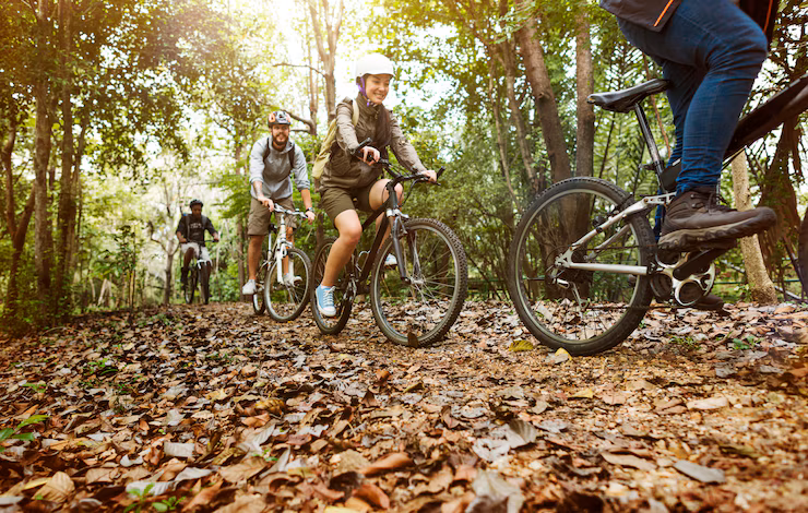 Tour in bici con guida nei parchi storici