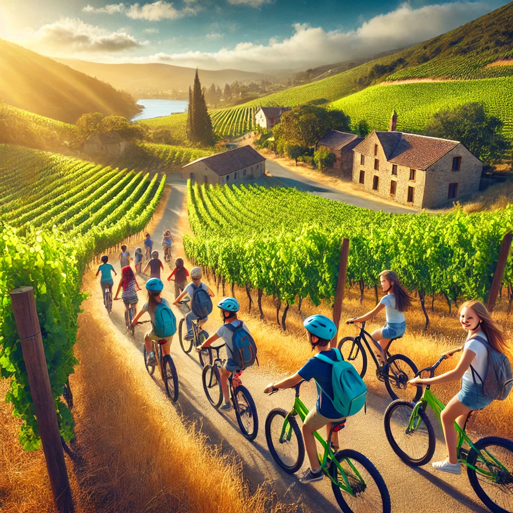 Noleggio bici per gite scolastiche nei vigneti naturali